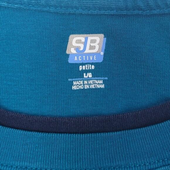 SJB Active Womens Petite Large 100% Cotton Long Sleeve Crew Neck Tee Shirt - Picture 5 of 5